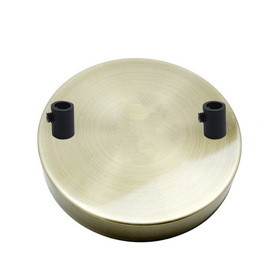 2 Outlet Green Brass Metal Ceiling Rose 120x25mm - Shop for LED lights - Transformers - Lampshades - Holders | LEDSone UK