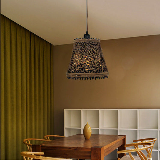 Rustic Woven Cage Pendant Light Industrial Metal Rope Pendant Lighting Fixture~1965 - LEDSone UK Ltd