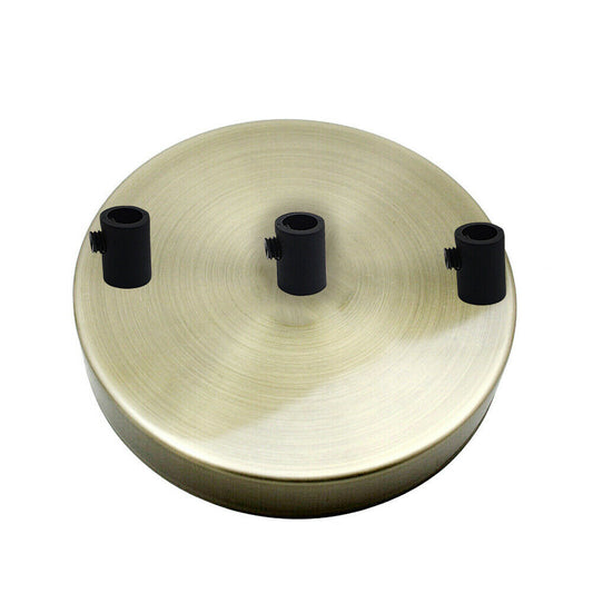 3 Outlet Green Brass Metal Ceiling Rose 120x25mm - Shop for LED lights - Transformers - Lampshades - Holders | LEDSone UK