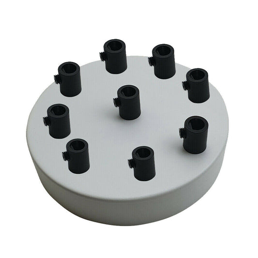 9 Outlet White Metal Ceiling Rose 120x25mm - Shop for LED lights - Transformers - Lampshades - Holders | LEDSone UK