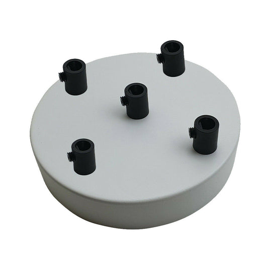 5 Outlet White Metal Ceiling Rose 120x25mm - Shop for LED lights - Transformers - Lampshades - Holders | LEDSone UK