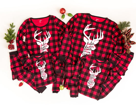 O Holy Night Buffalo Plaid Family Christmas Pajamas - religious christ –  Twinkle Twinkle Tees