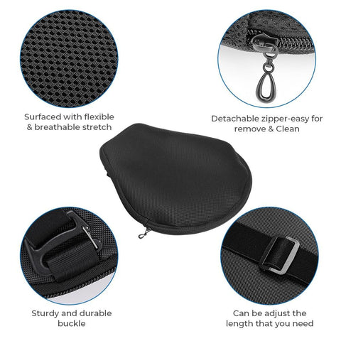 Motorcycle Gel Seat Cushion Comfort Shock Pad Cover Breathable Pressure  Relief