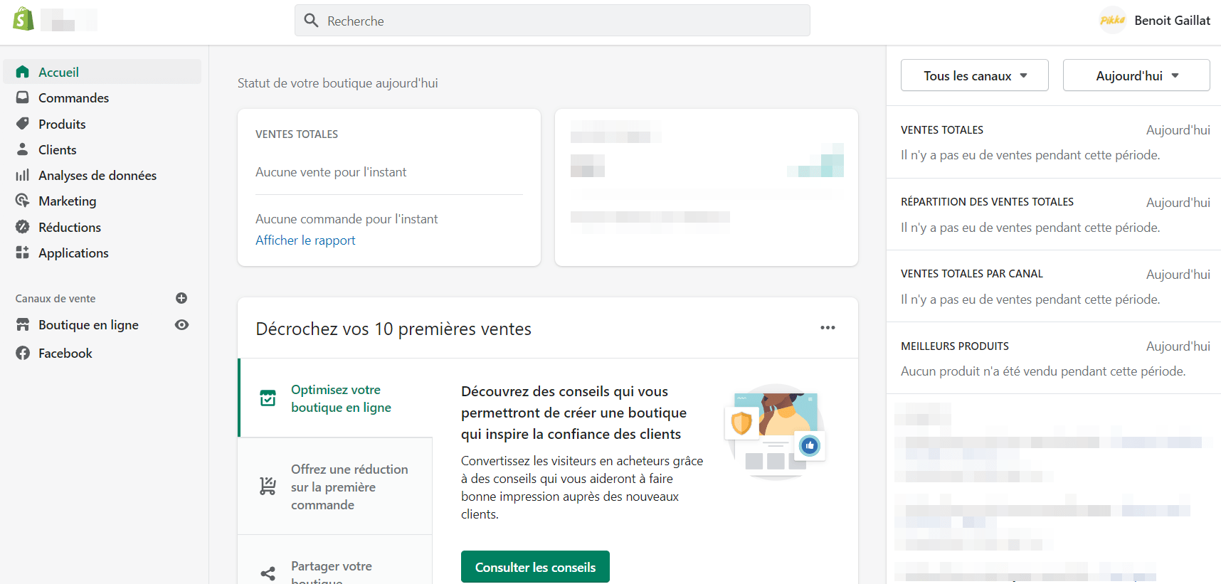 Obtenir l'admin de Shopify en Français