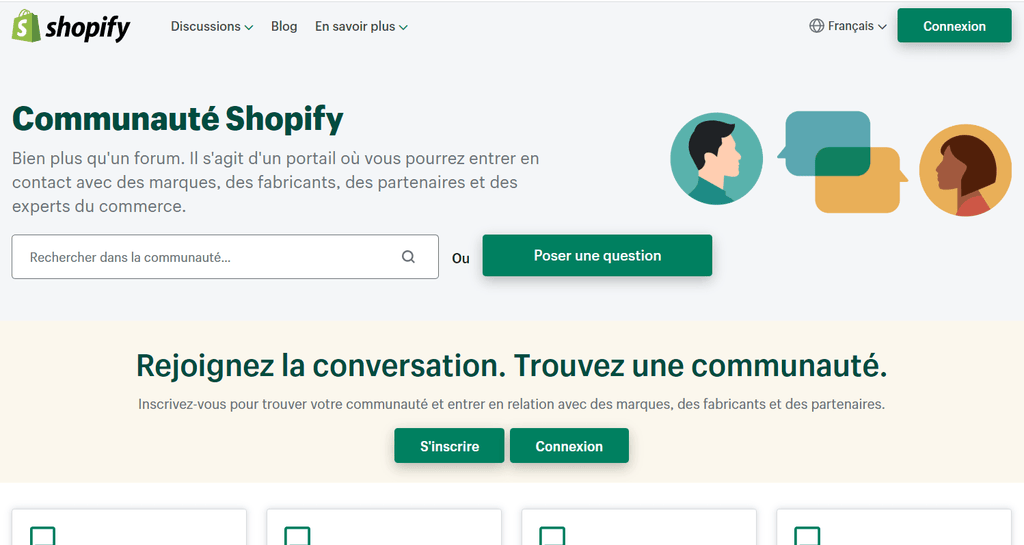 Utiliser les forums pour contacter Shopify