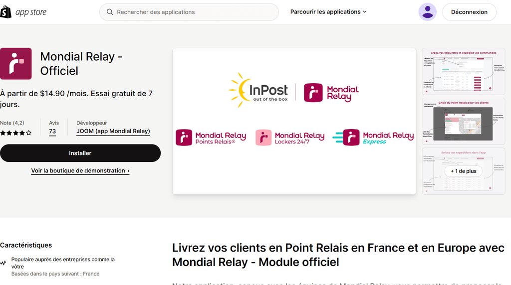 Mondial Relay Shopify