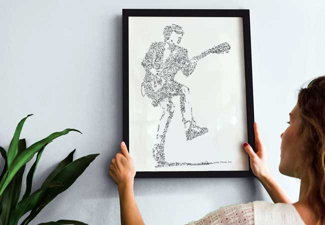 angus young art print poster illustration