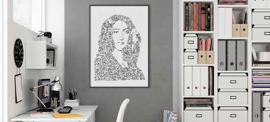 george sand dessin portrait biographie poster