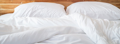 White Bamboo Sheet Set, including pillow cases, duvet cover, and flat sheet