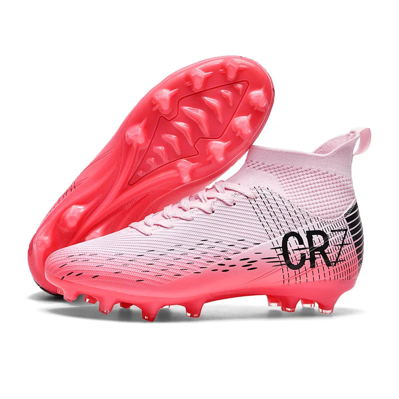 Ronaldo Style CR7 High top Men's/Youth/Womens Best Quality Soccer Cleats Shoes
