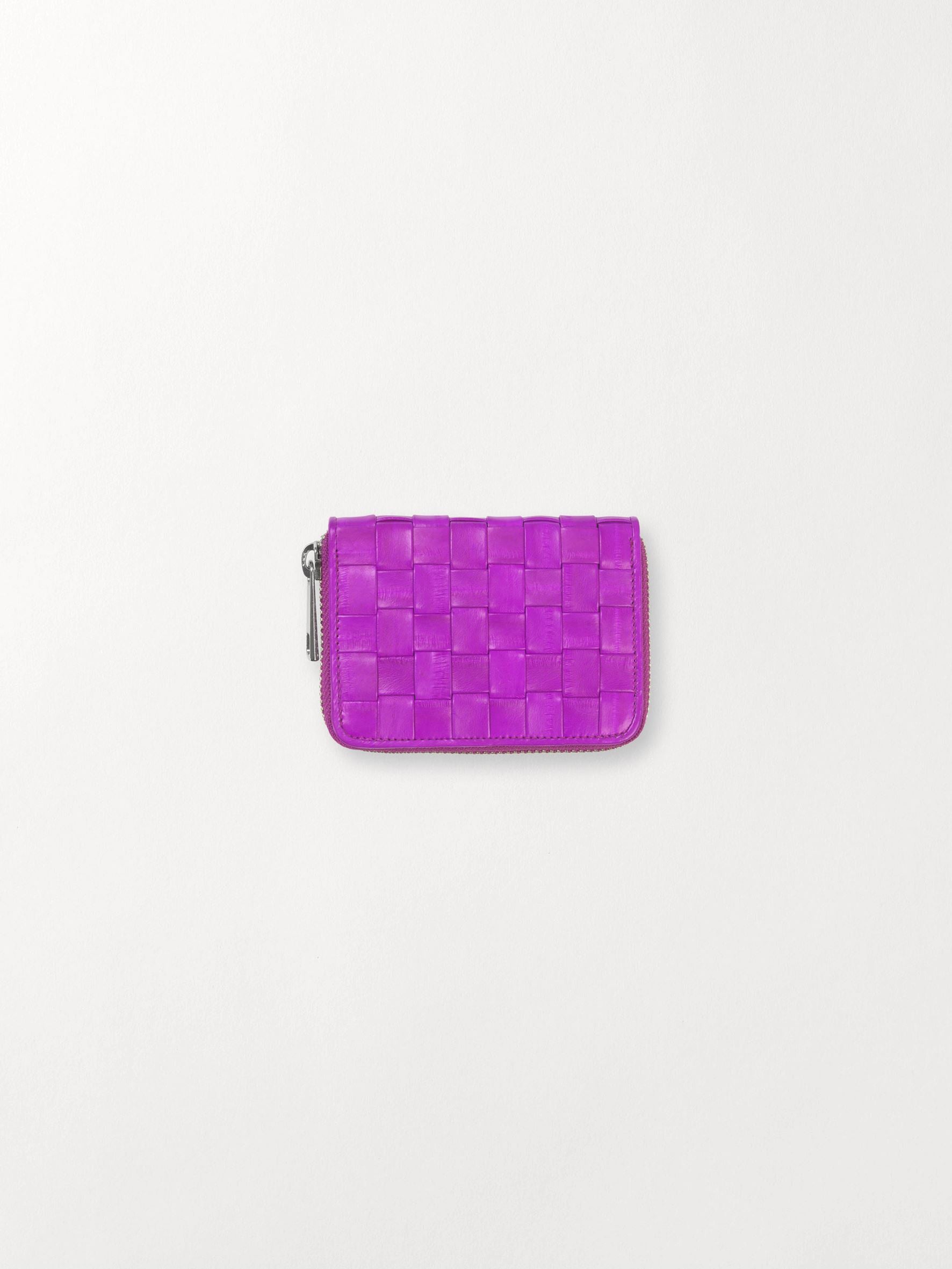 Purple / Yellow Leather Wallet