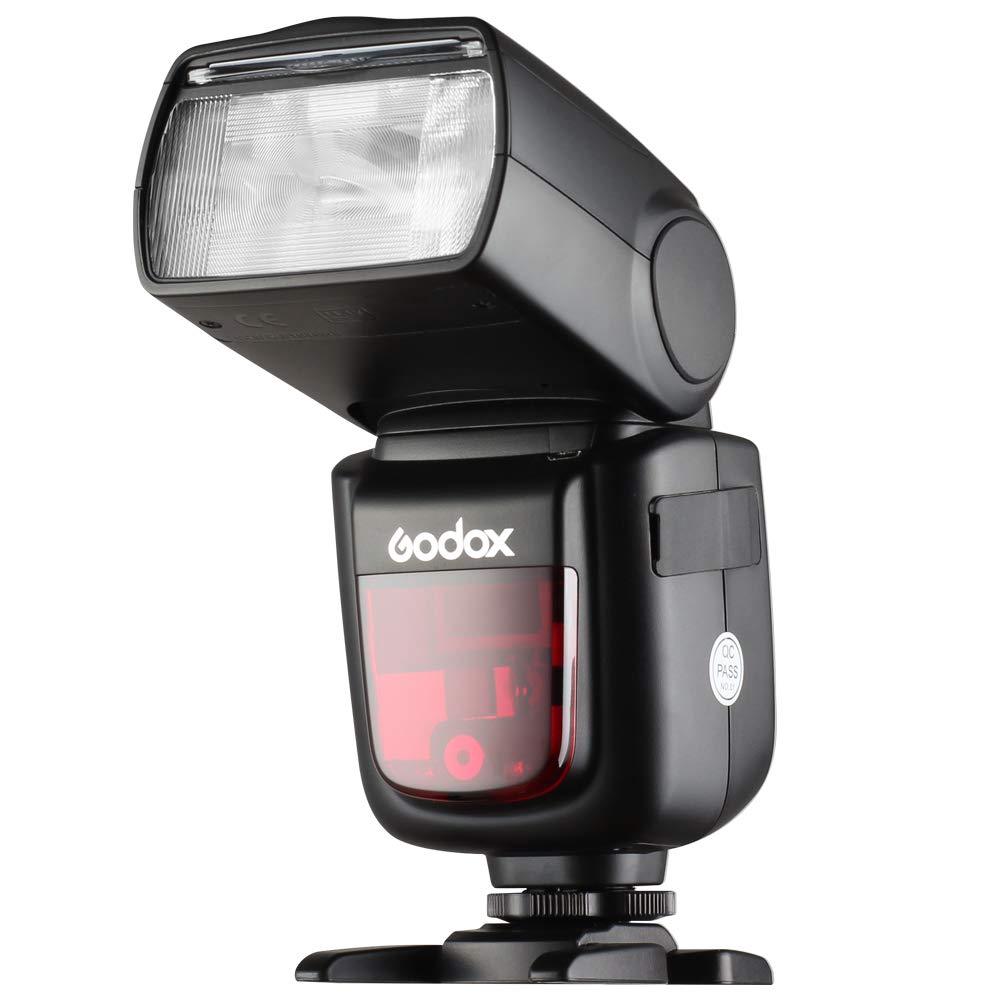 Godox V860II-N I-TTL GN60 2.4G High-Speed Sync 1/8000s Li-ion Battery Camera Flash Speedlite Light Compatible for Nikon Cameras +15x17cm Softbox & Filter +CONXTRUE USB LED - FO2