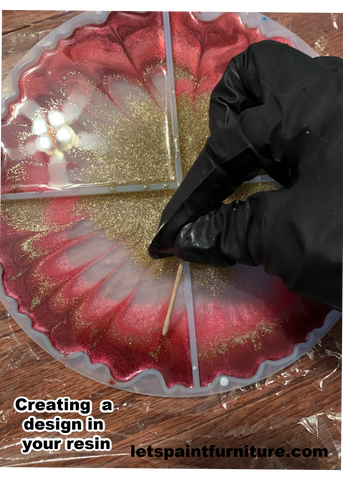 How to make design in resin with geode coaster silicone agate mold