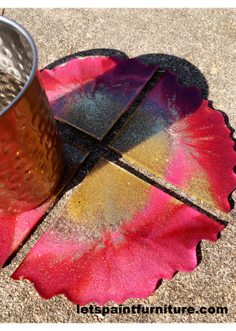 resin agate slice geode coaster mold silicone