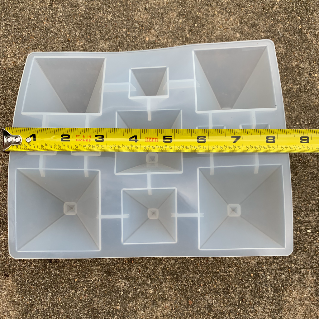 DIY Super Large Pyramid Silicone Mold Resin Craft Jewelry Making Mold  Plastic Frame 15cm/5.9 Transparent with Scale