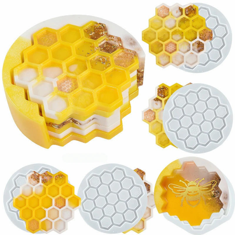 Hexagonal Coaster Silicone Resin Mold Jewelry Storage Tray – Phoenix
