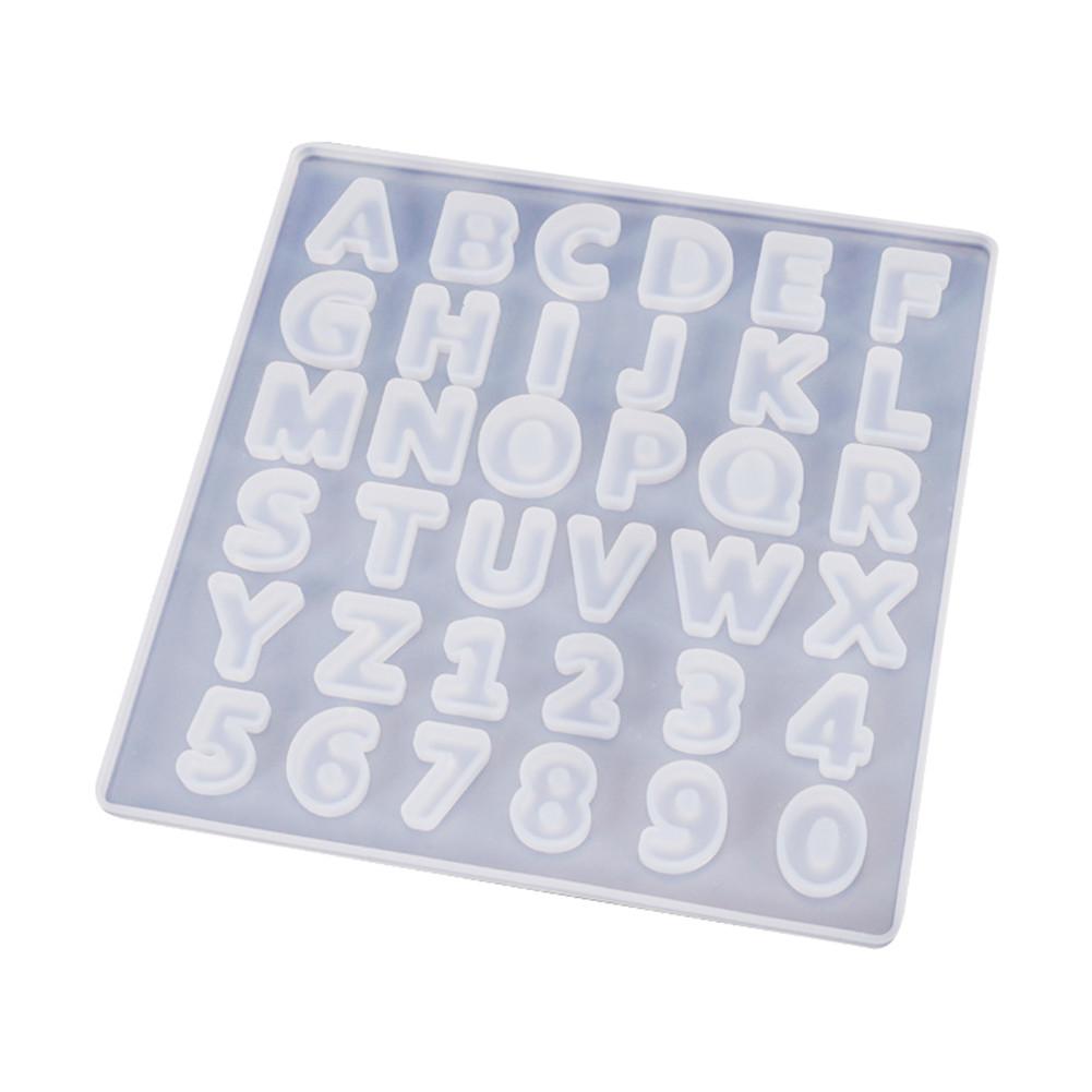 Keychain Letter Silicone Resin Mold Kit With Glitter 