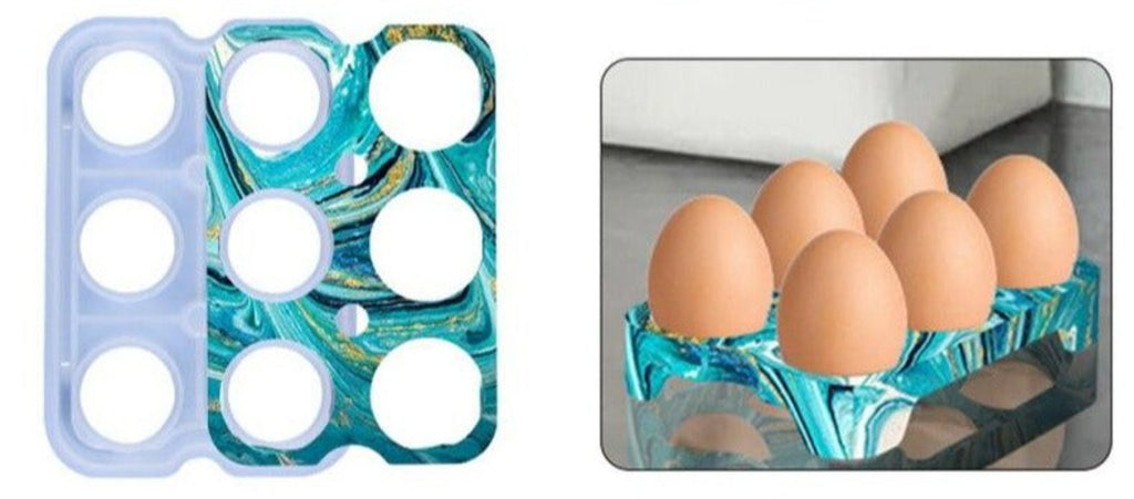 cici store Egg Holder Tray Silicone Molds, Easter Multi-Level Epoxy Egg  Storage Rack Resin Mold