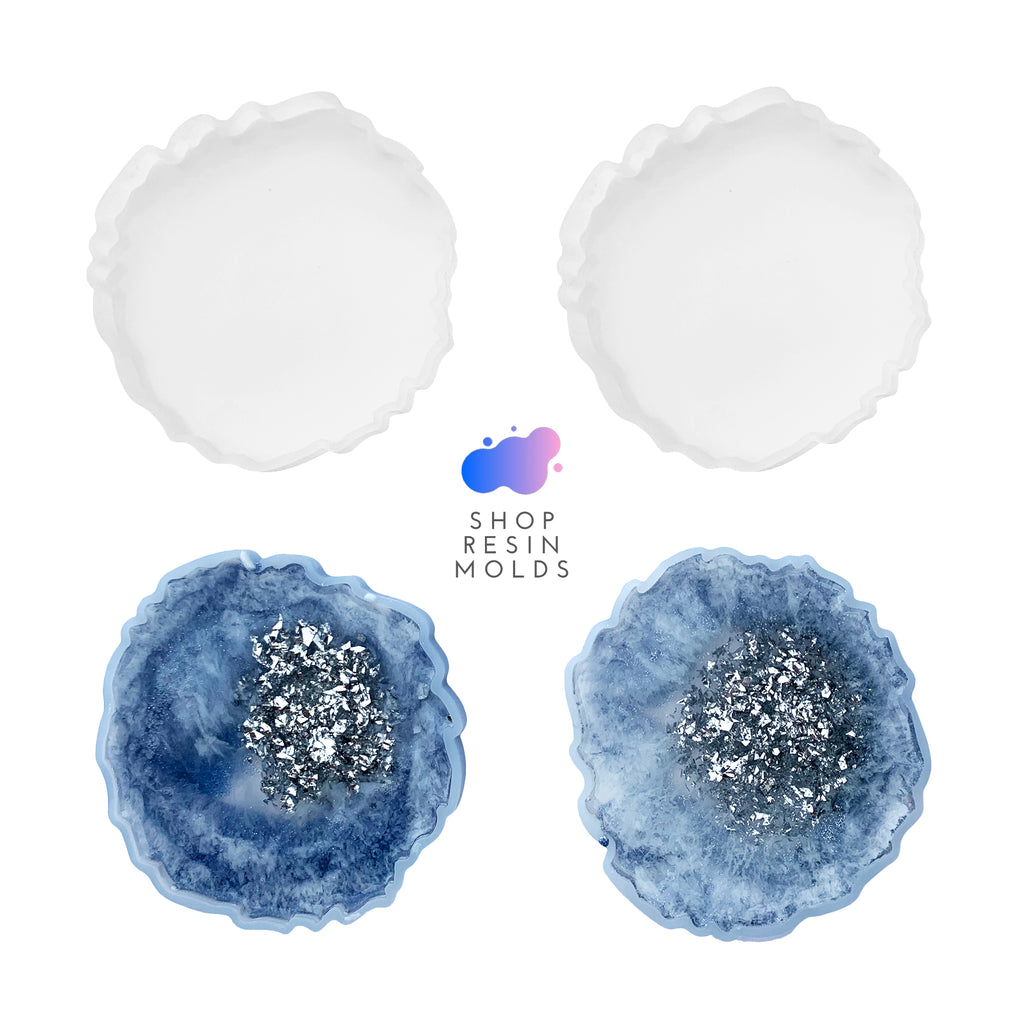 Holographic Geode Edge Resin Coaster Mold Set – Phoenix