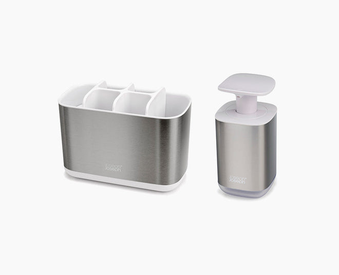 Joseph Joseph EasyStore Plus - Porte Rouleau de Papier Toilette sur pied et  Brosse Toilette WC, avec étagère de téléphone et compartiment pour articles  sanitaires, Acier Inoxydable : : Cuisine et Maison