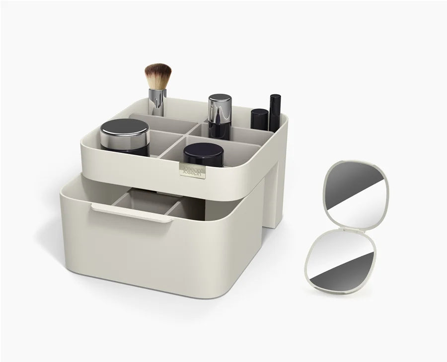 Ensemble miroir compact et organisateur de maquillage Make Me Up