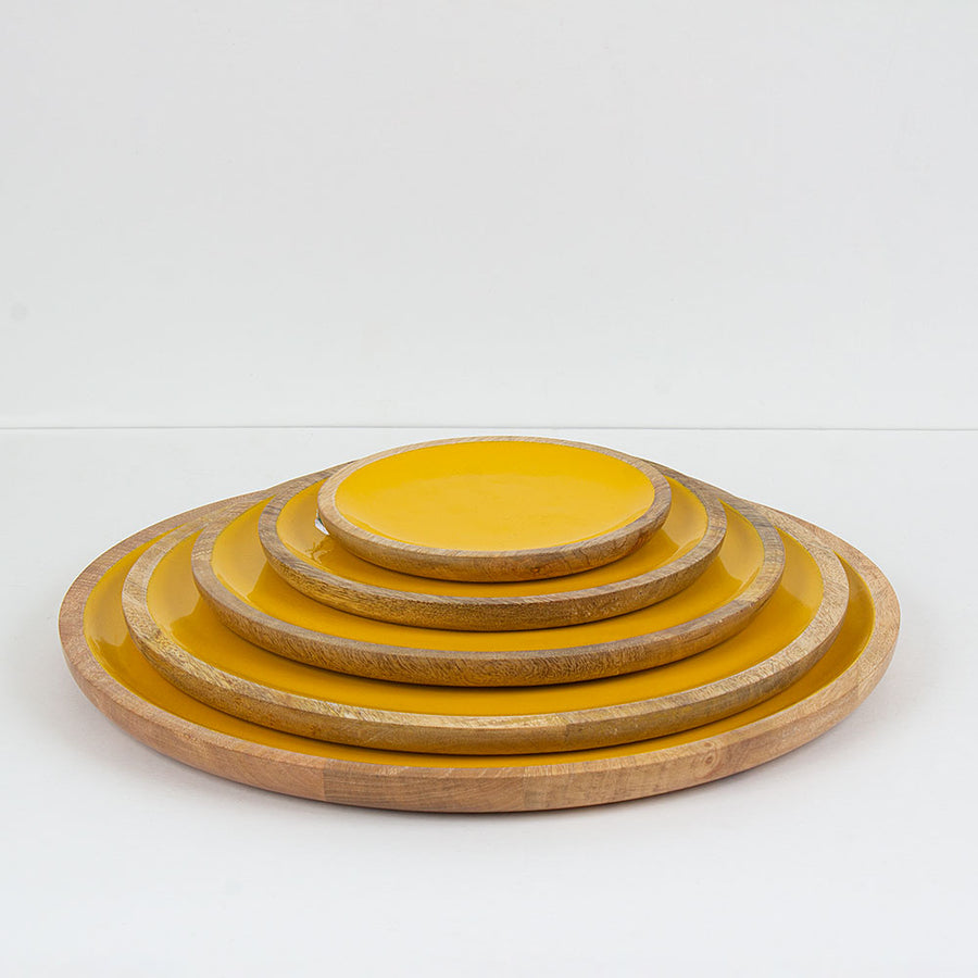 Mango Plate Set/5 Yellow