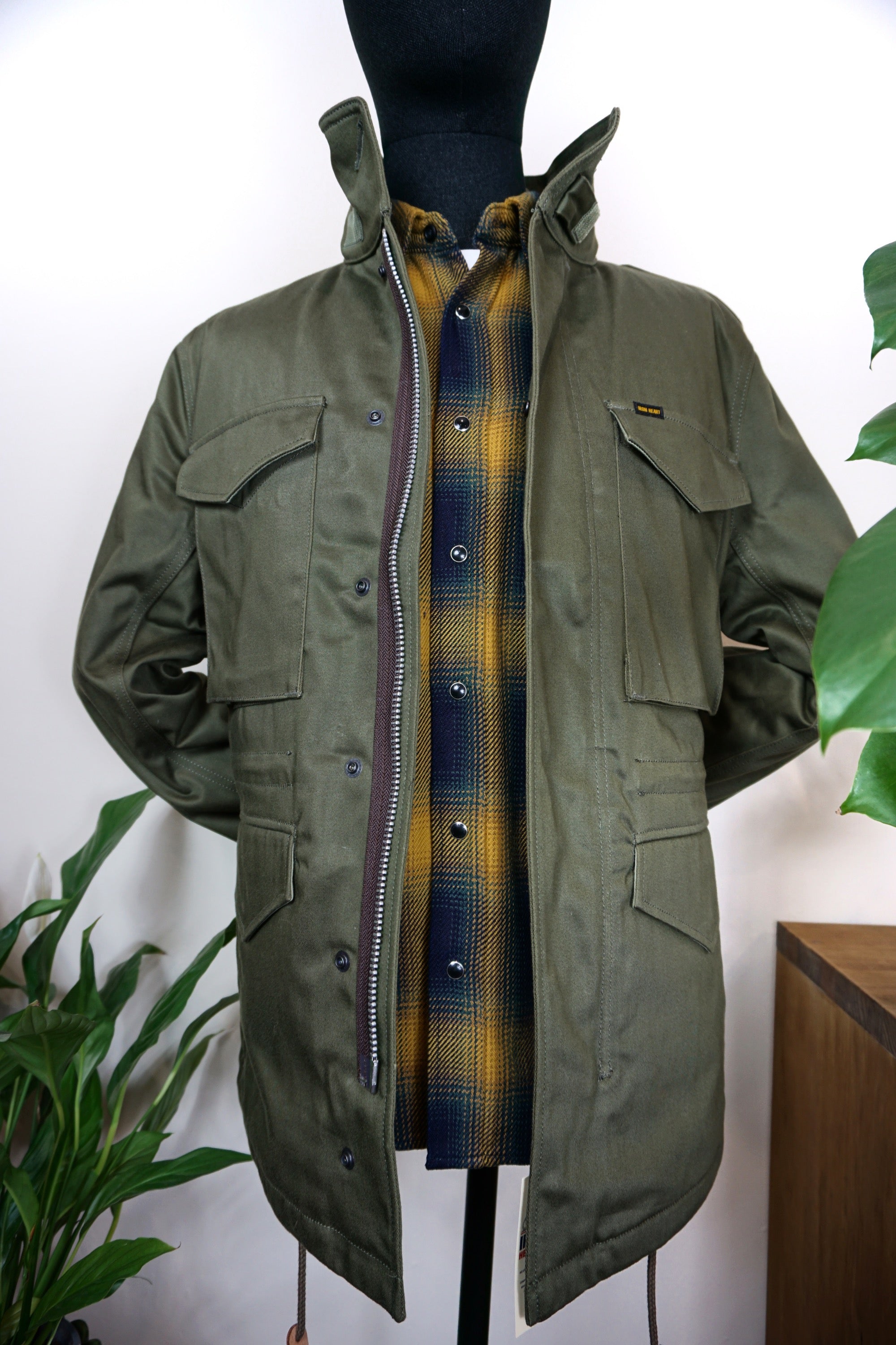 Iron Heart Sateen M65 Field Jacket - Olive, IHM 27-OLV – Aitora Store