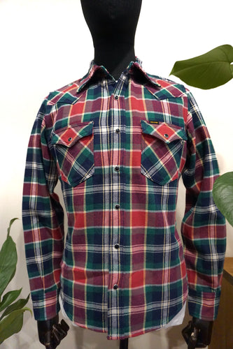 Ultra Heavy Flannel Tartan Check Western Shirt - Green – Aitora Store