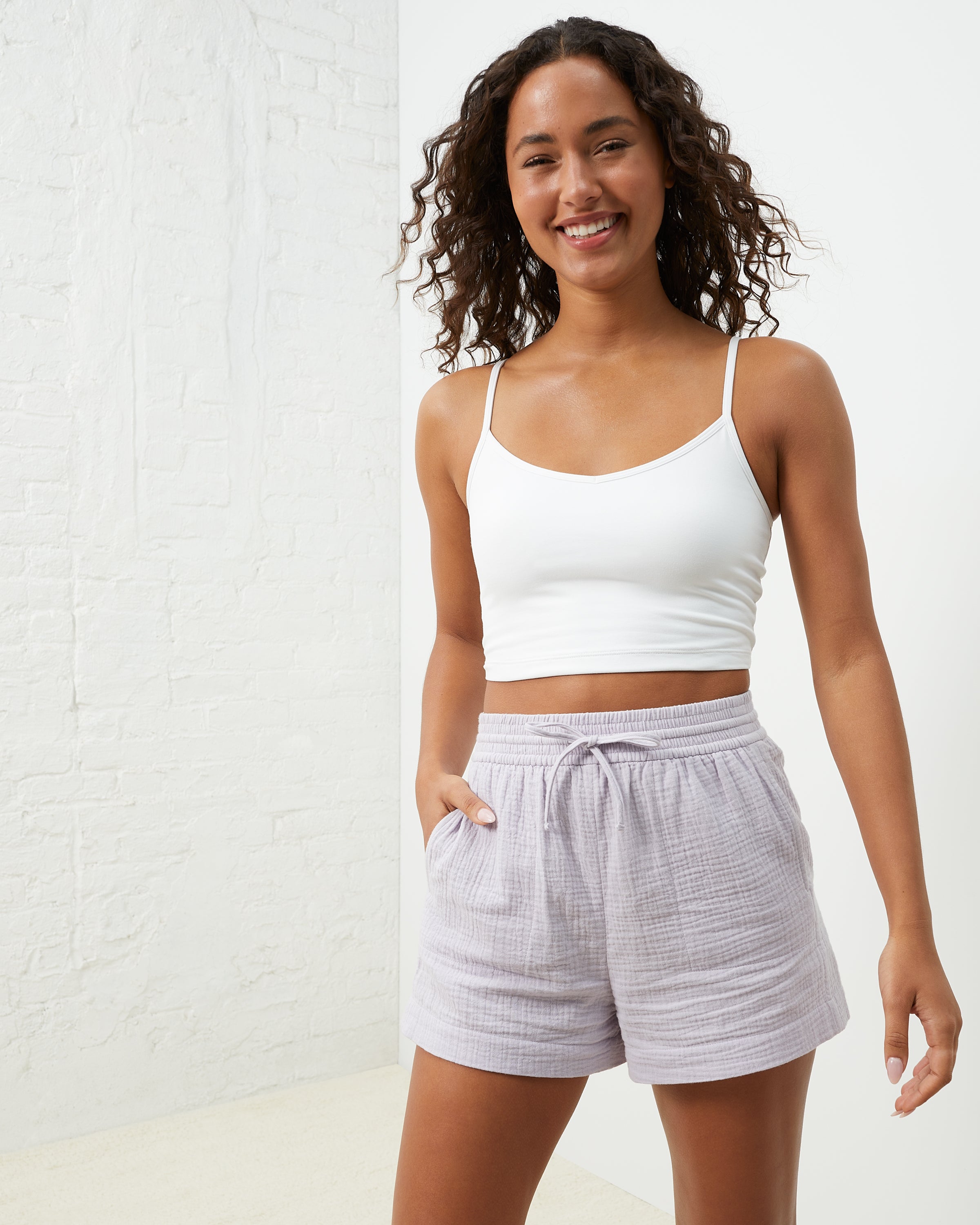 Women's Cropped Brami with Adjustable Straps at UpWest