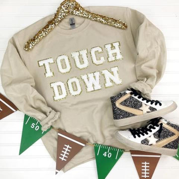Touchdown Patch Letter Sweatshirt