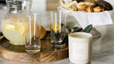 jasmine citron summer candle for your kitchen decor
