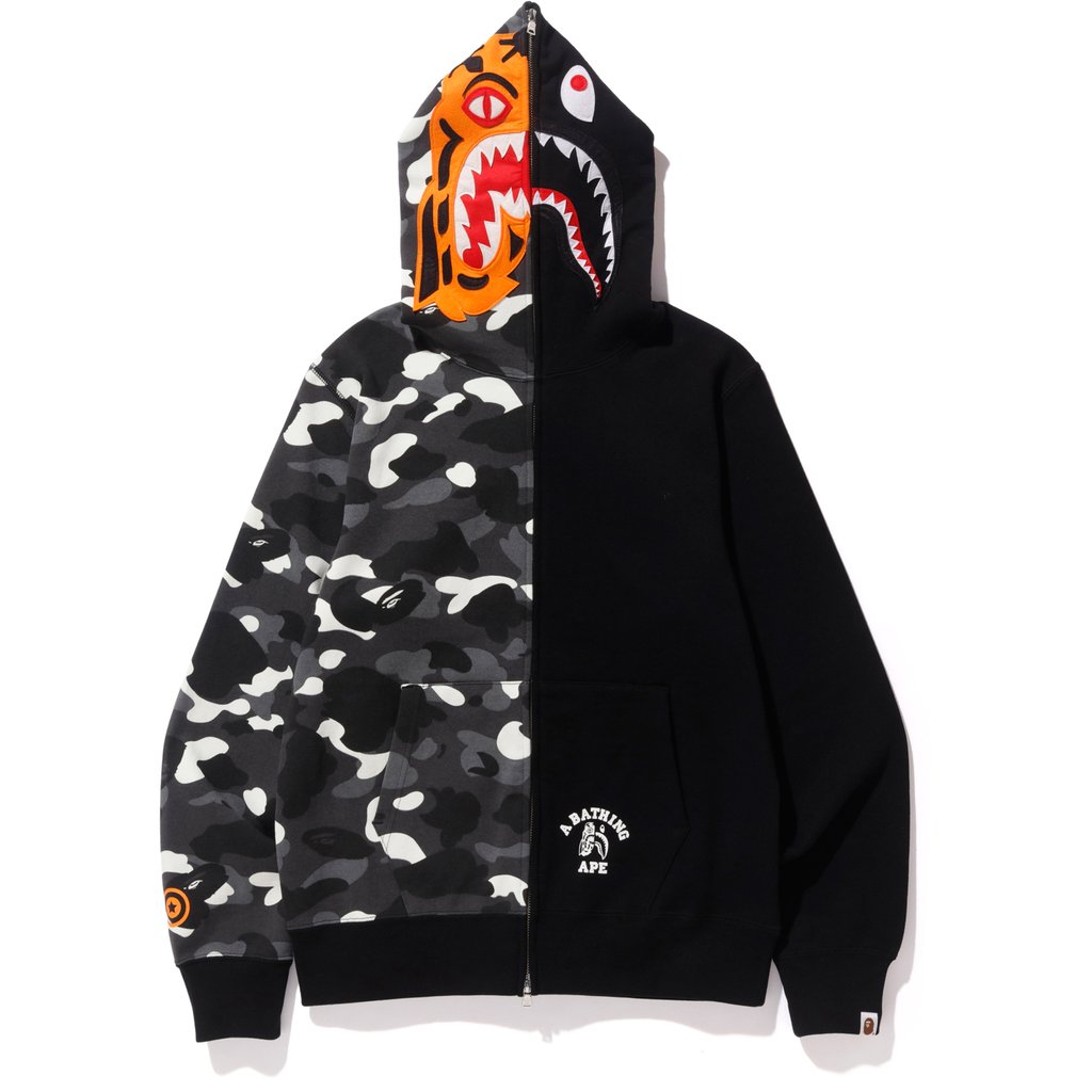 Bape City Camo Tiger Shark Full Zip Hoodie – Superbored Clothing Ltd.