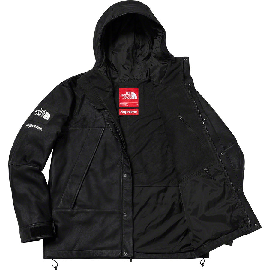 supreme north face leather jacket