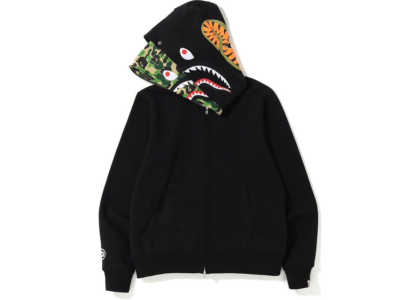 bape double zip hoodie