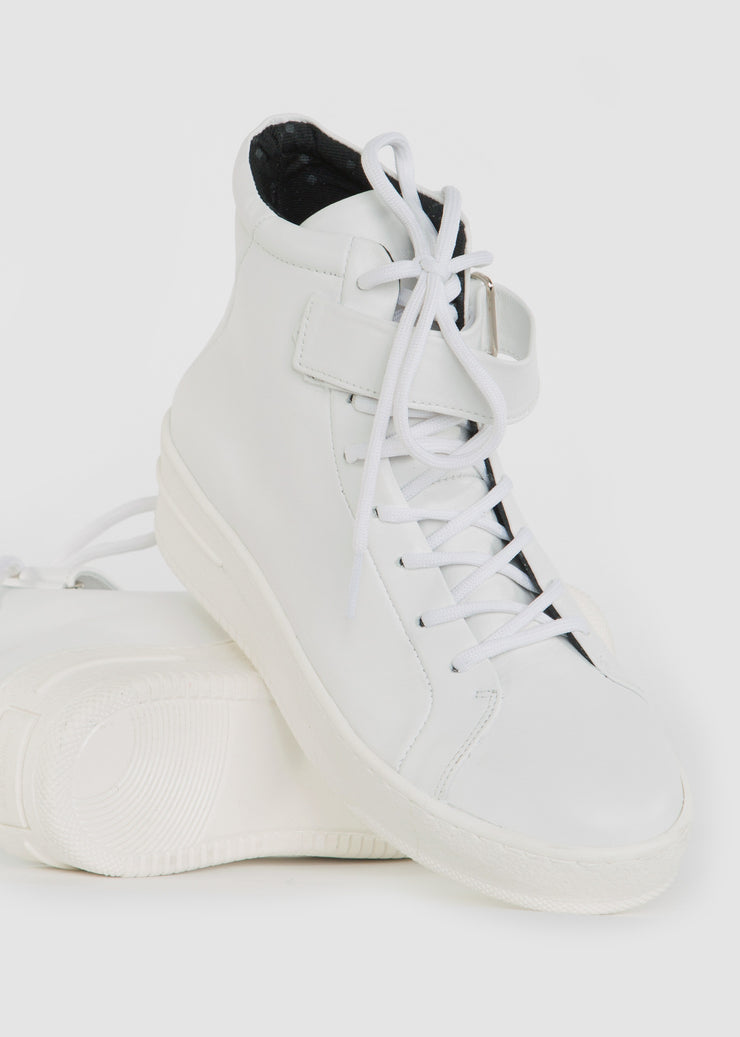 high cut shoes white