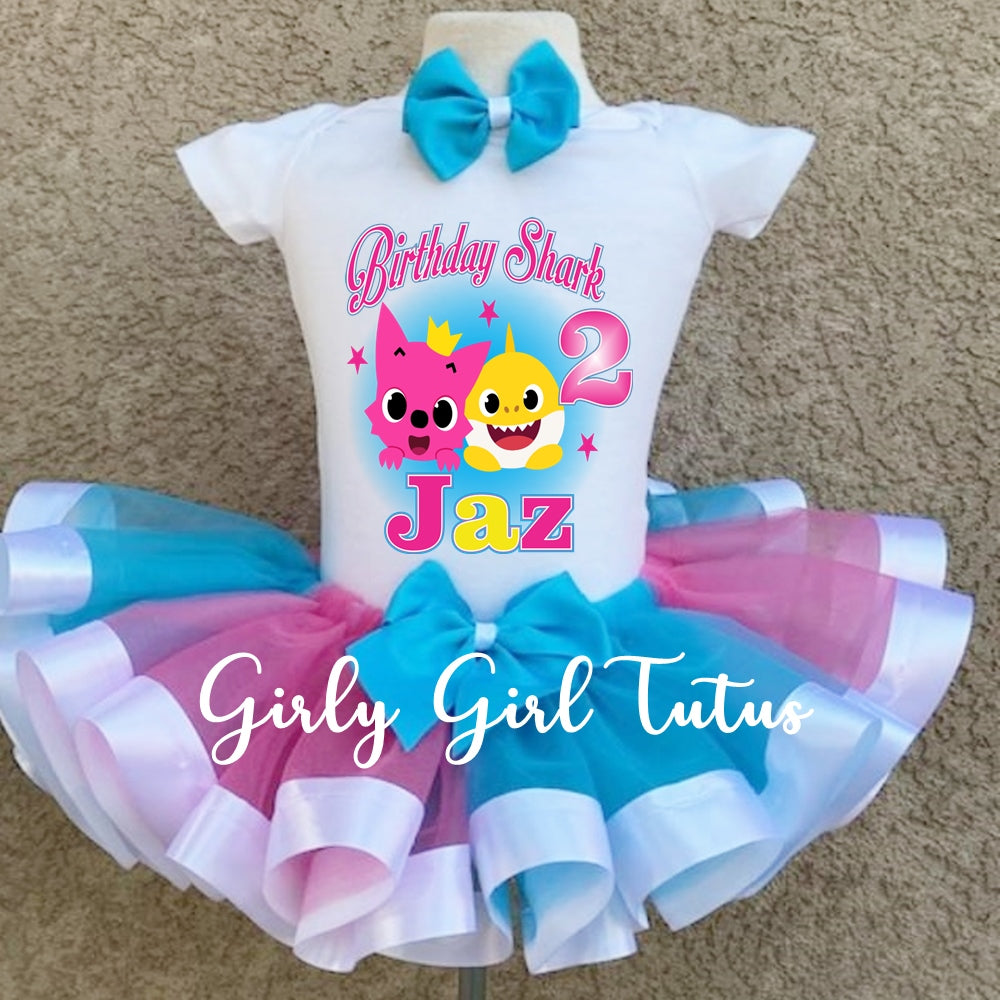 Baby Shark Birthday Tutu Outfit 