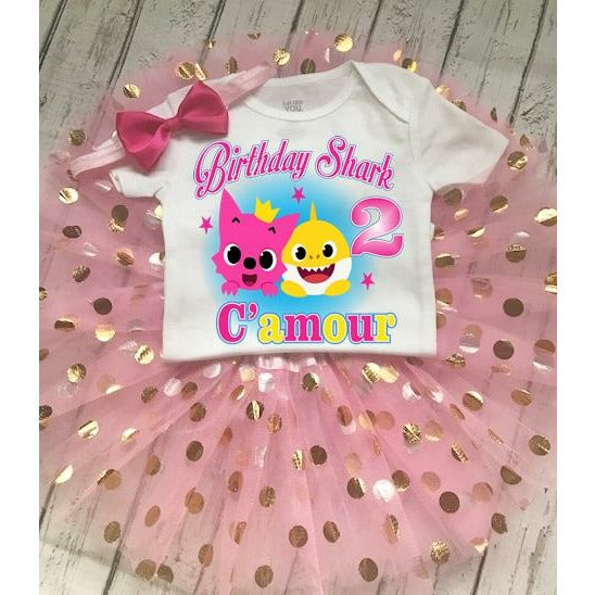 baby shark 1st birthday dress