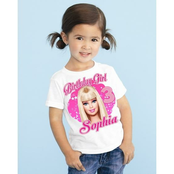 Barbie Silhouette Birthday Party Personalized T Shirt Or Onesie All ...