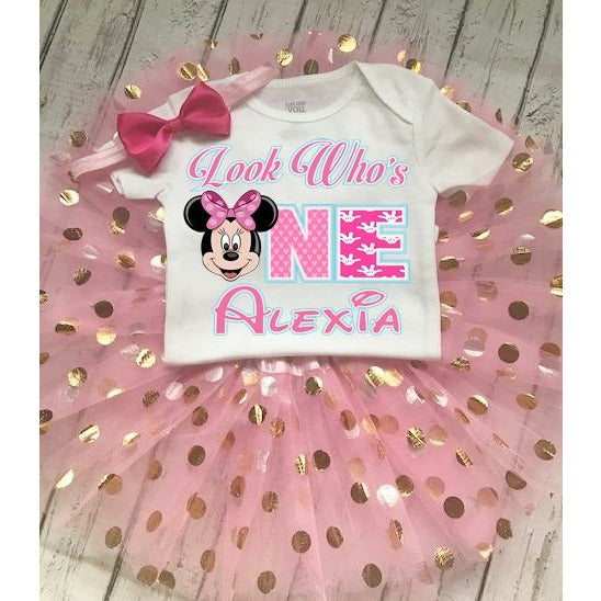 minnie mouse first birthday shirt