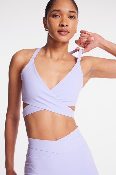 Le Ore Bonded Sports Bra In Peach,at Urban Outfitters in Pink