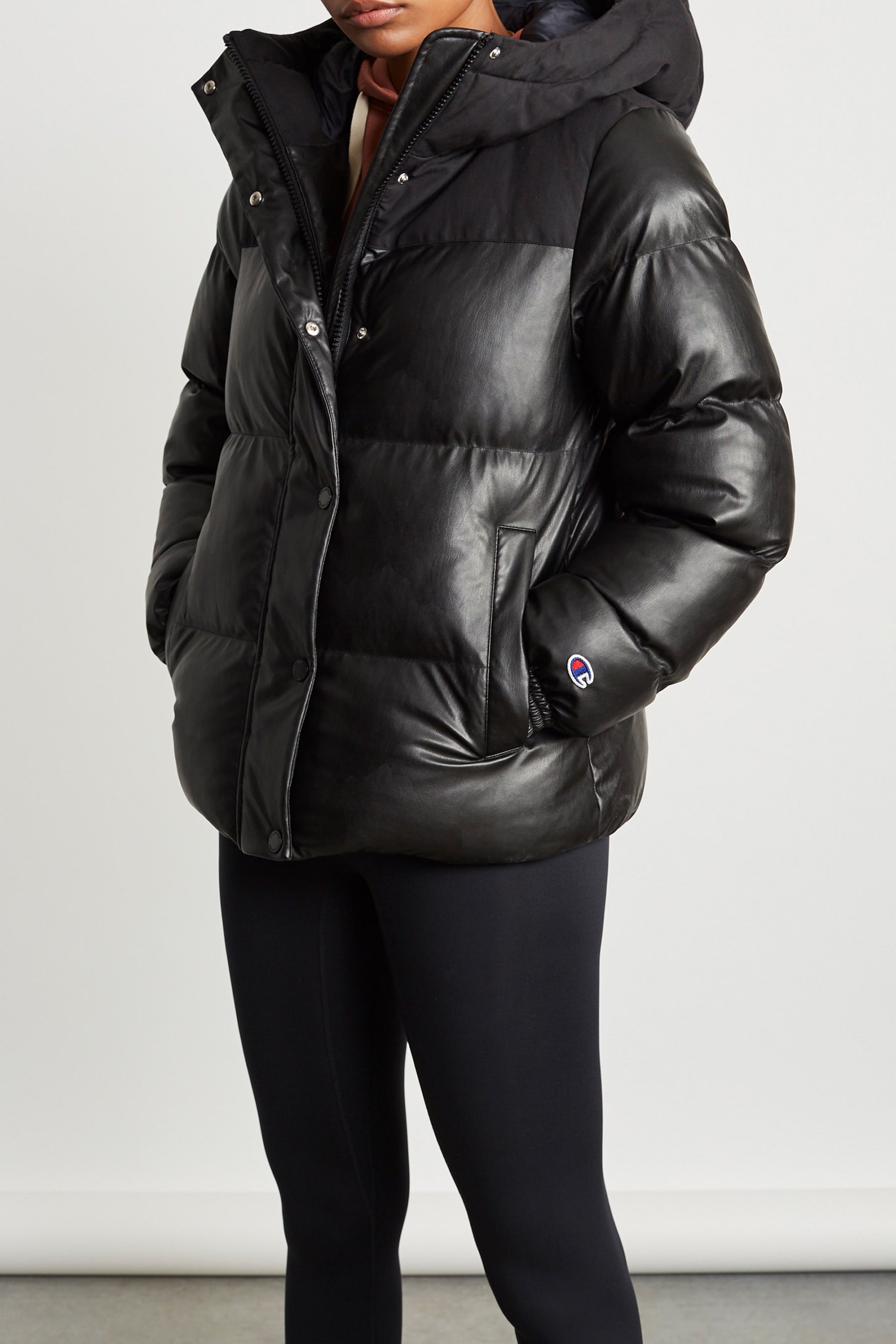 champion reverse weave puffer jacket