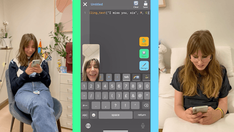 Eleonora and Louva coding together with the imagi app
