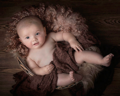 Newborn Baby Photo in Basket