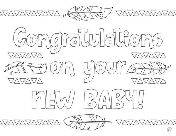 printable baby shower coloring pages