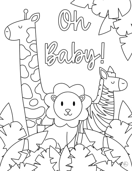 printable baby shower coloring pages