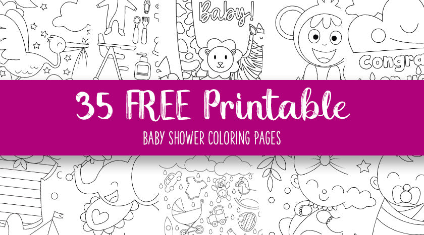 printable baby shower coloring pages feature