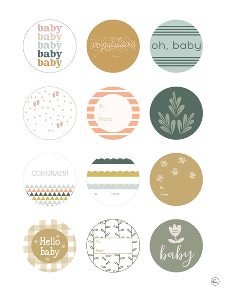 printable baby shower gift tags