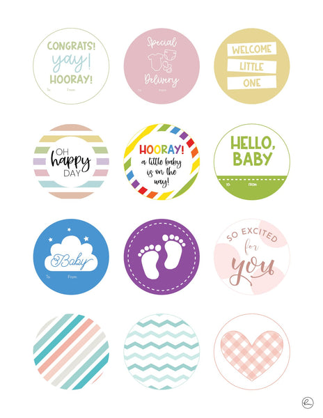 printable baby shower gift tags