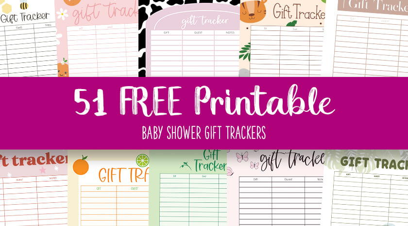 printable baby shower gift trackers feature
