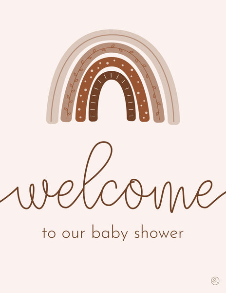 boho baby shower welcome sign